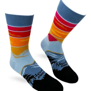 fabdaz adventure awaits men's novelty crew socks