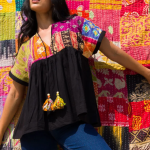 cotton kantha tunic top