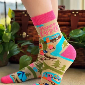 happy camper women's crew socks