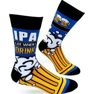 ipa lot when i drink men's novelty crew socks