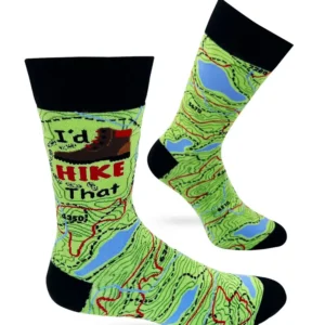 i'd hike that men's novelty crew socks