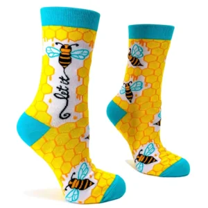 let it bee ladies' novelty crew socks