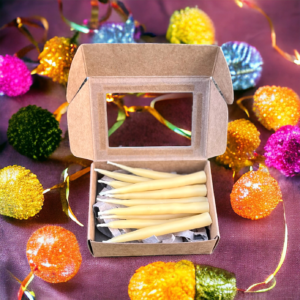 hand dipped beeswax birthday candles