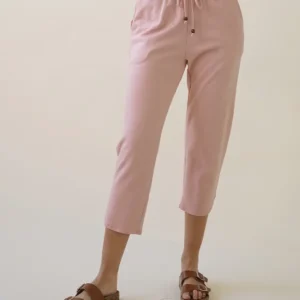 brushed organic hemp joggers mauve