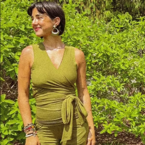 ecovero yoga stretchy vest wrap top, bohemian style top