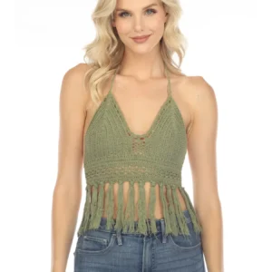 funky fringe crochet beach bralette