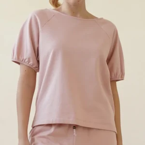 hemp puff sleeve crop