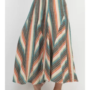 twirl striped maxi skirt